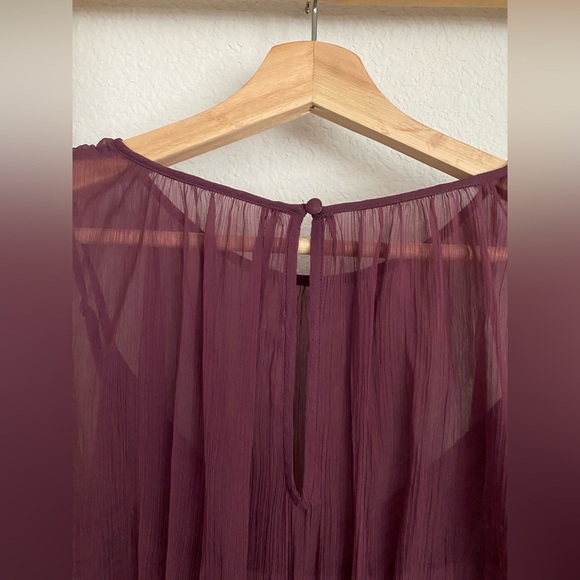 Abercrombie High Neck Midi Dress - Dark Purple / M - Picture 4 of 4